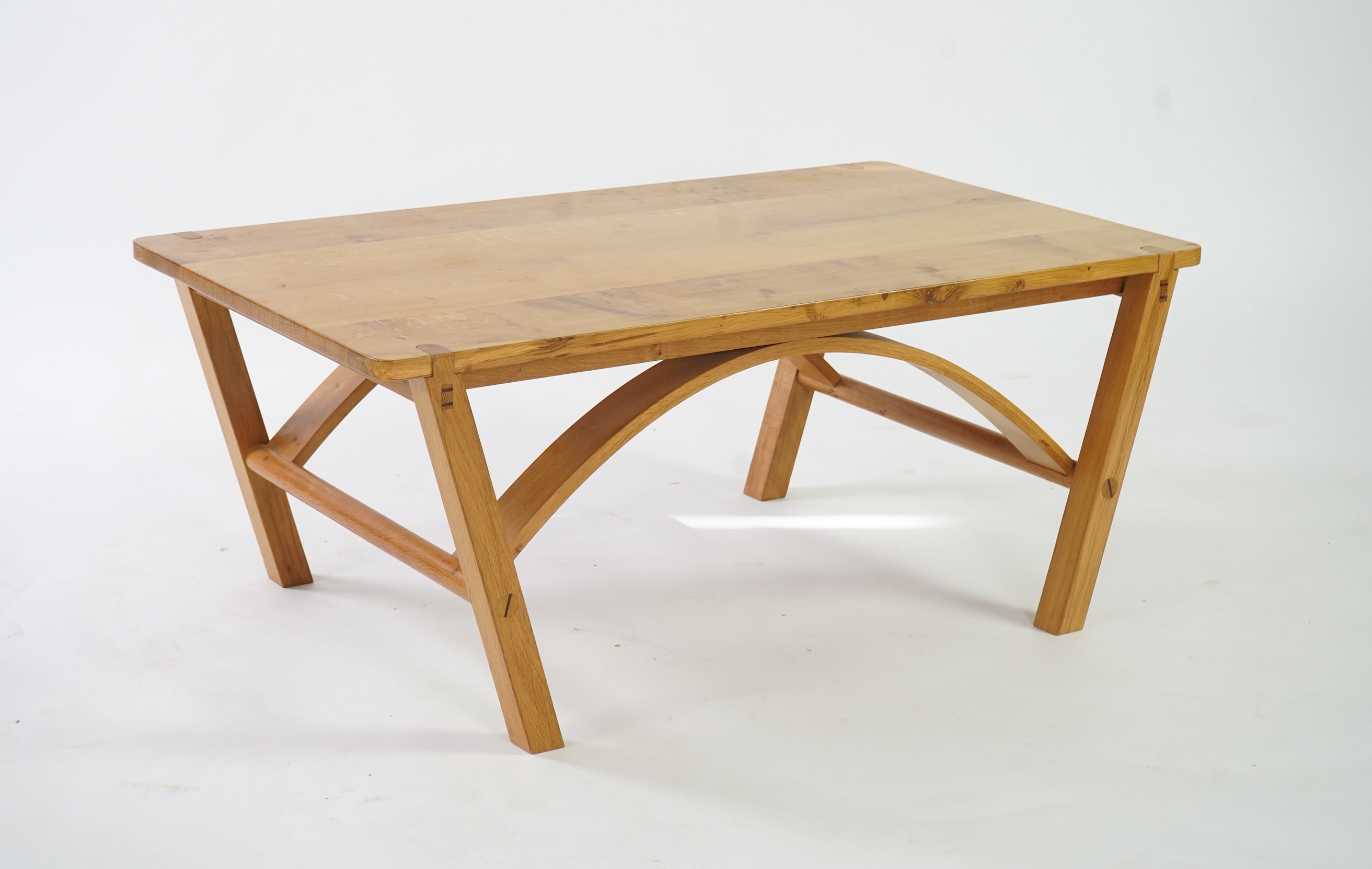 Andrew Hague, The Sussex Guild: A contemporary rectangular oak coffee table
